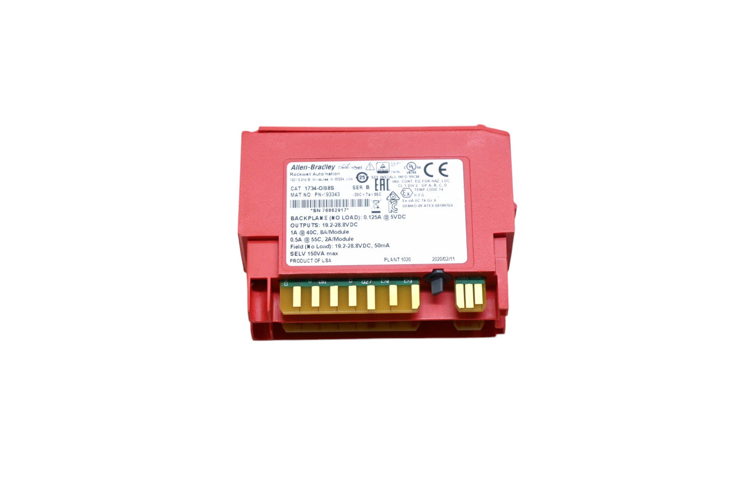 Allen-Bradley 1734-OB8S Series B 8 Channel Safety Sourcing Output Module NOS
