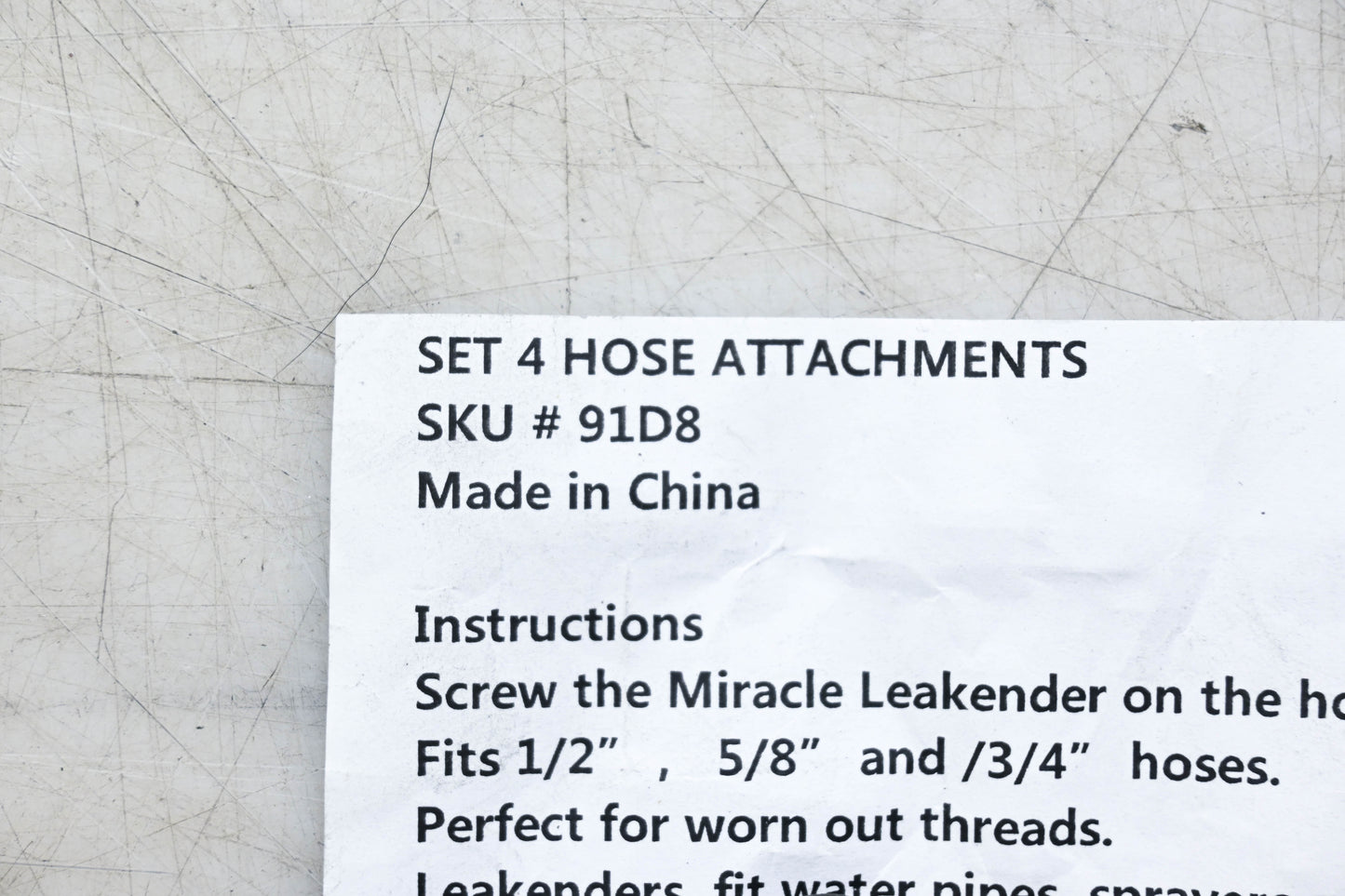 Aftermarket 91D8 Hose Attachments Qty 4 NOS