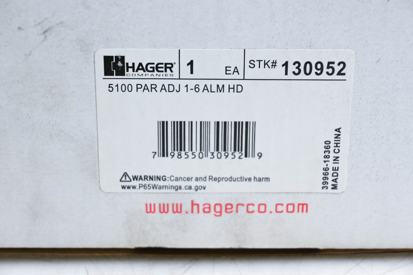 Hager 130952 5101 Series Door Closer Kit NOS