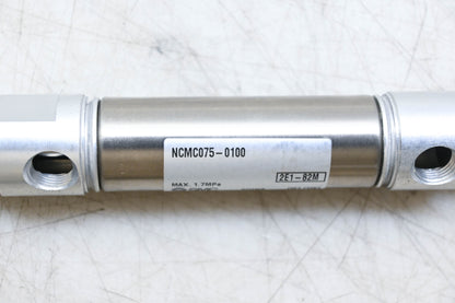SMC NCMC075-0100 Pneumatic Cylinder with Bracket NOS