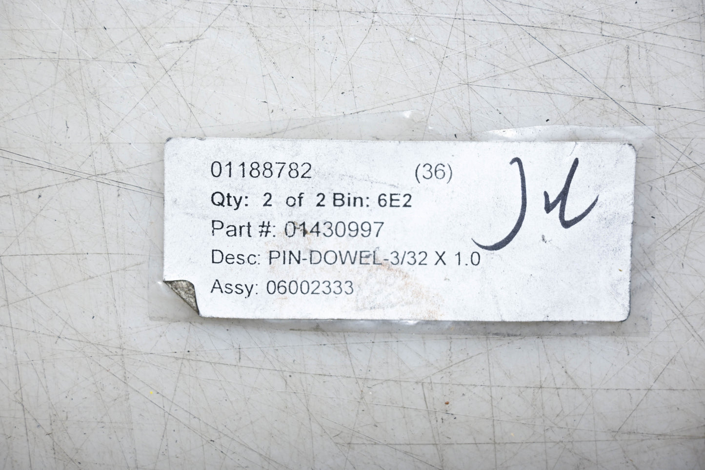 Aftermarket 01430997 Hard Steel Pin Dowel 3/32"x1" NOS