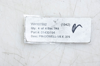Aftermarket 01430194 Hard Steel Pin Dowel 1/8"x0.375" NOS