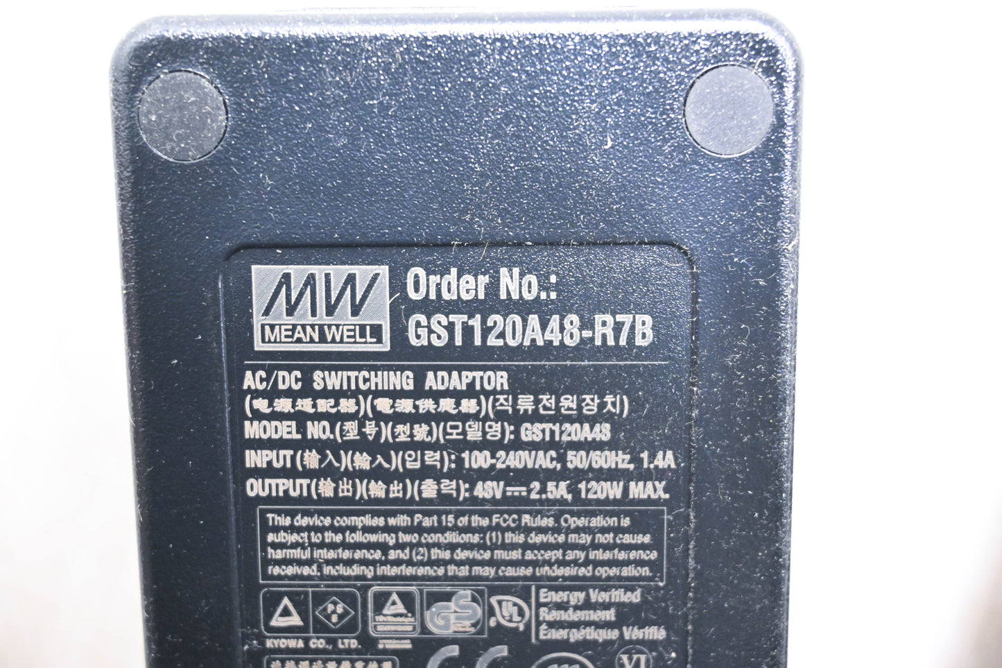 Mean Well GST120A48-R7B Desk Top Power Supply NOS