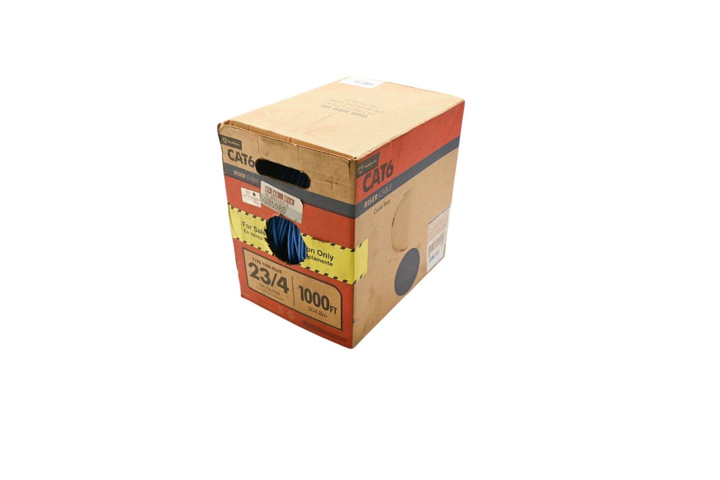 Southwire 56918949, 23 AWG CAT6 BLU CAT6 Data Cable CMR-Blue 23/4 Roughly 300ft