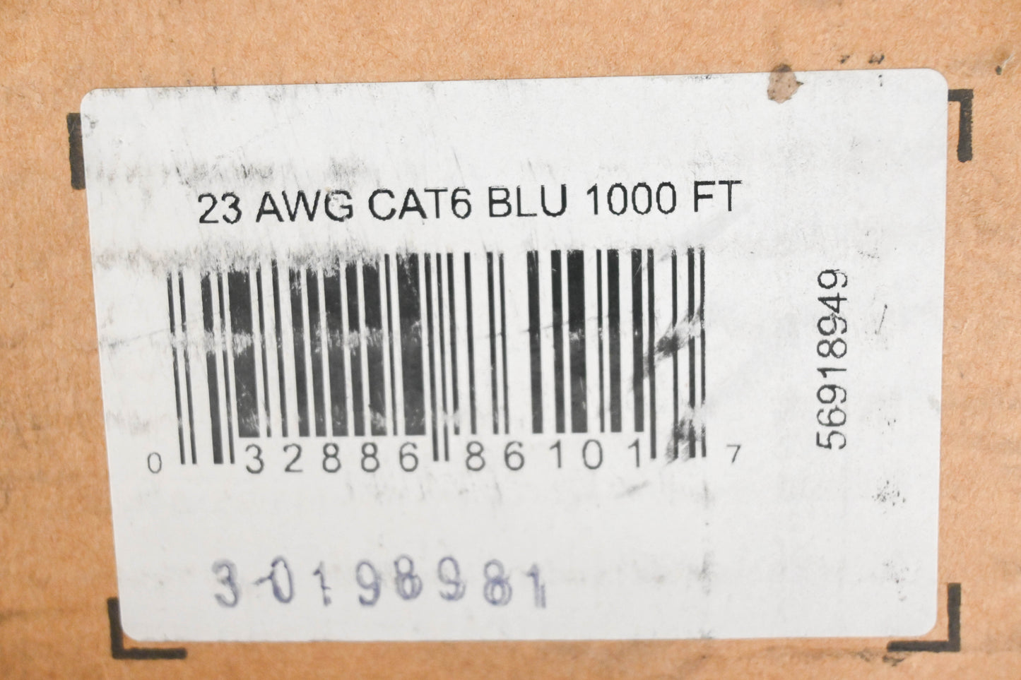 Southwire 56918949, 23 AWG CAT6 BLU CAT6 Data Cable CMR-Blue 23/4 Roughly 300ft