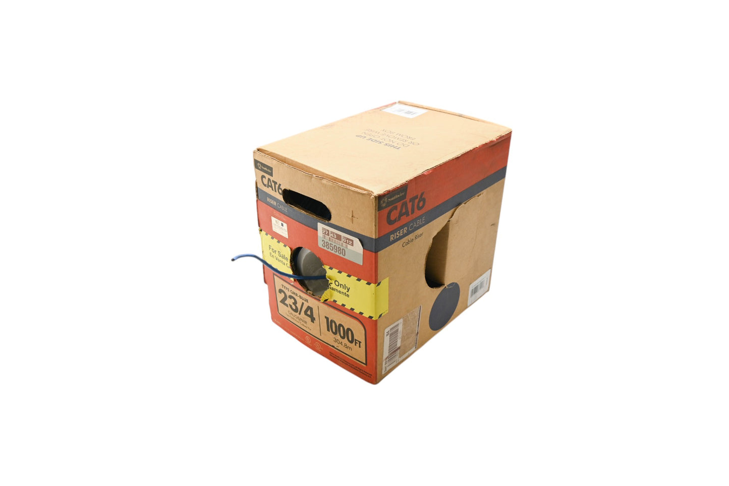 Southwire 56918949, 23 AWG CAT6 BLU CAT6 Data Cable CMR-Blue 23/4 Roughly 800ft