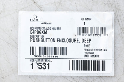 Hoffman E4PBGXM Push Button Enclosure NOS