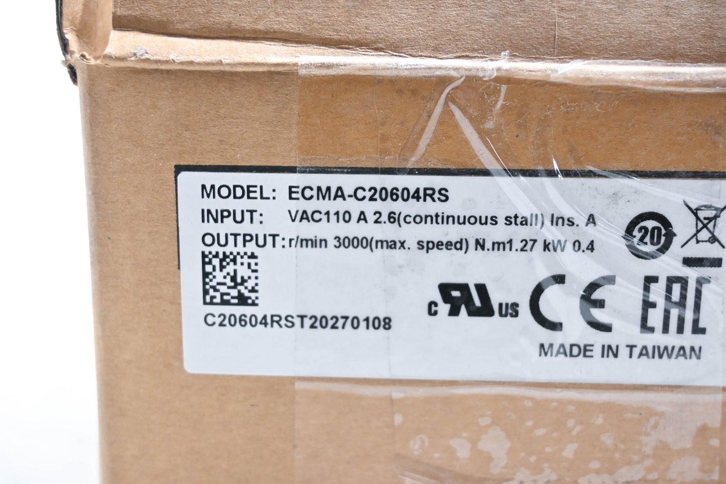 Delta ECMA-C20604RS Servo Motor NOS