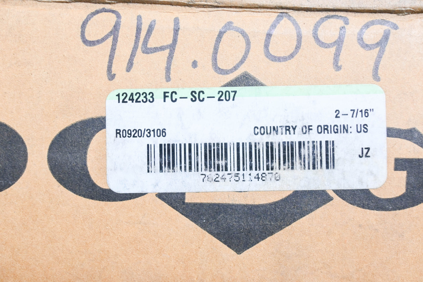 Dodge FC-SC-207 Flange Bearing NOS