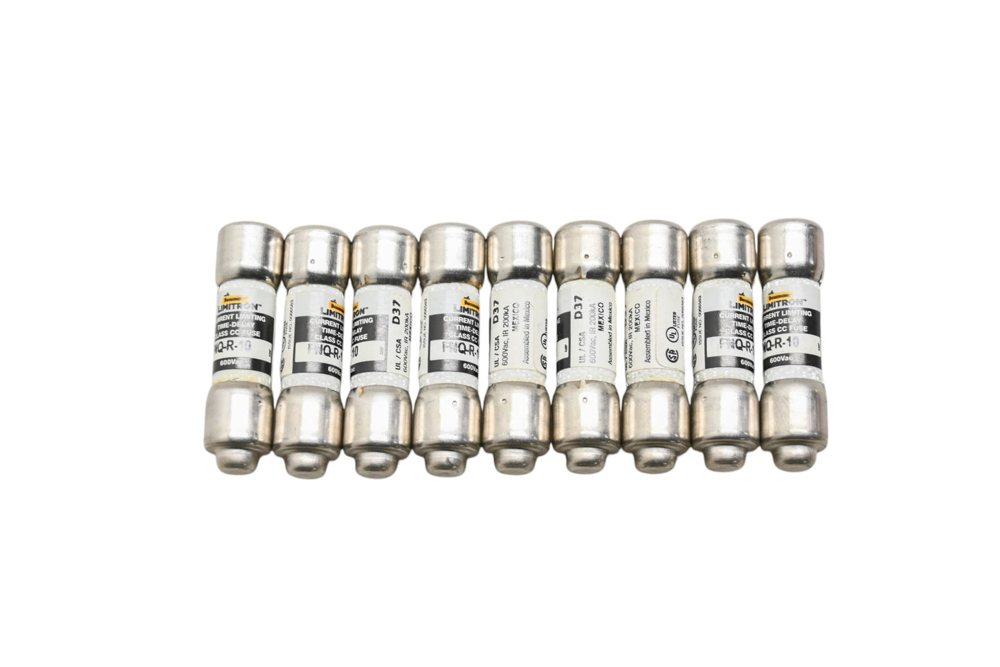 Bussman FNQ-R-10 Time-Delay Fuses Qty 9 NOS