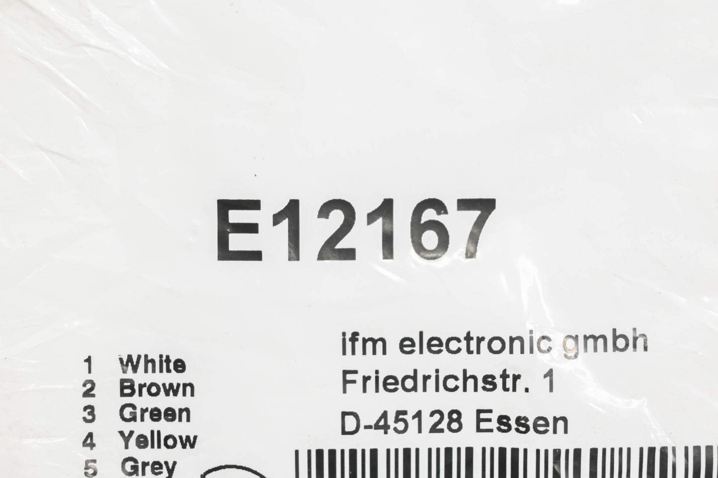 IFM E12167 Micro DC Straight Connector Cable NOS
