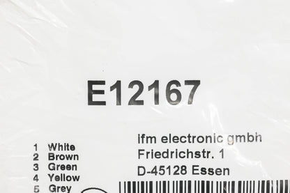 IFM E12167 Micro DC Straight Connector Cable NOS