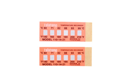telatemp 110-14-21 Non-Reversible Temperature Indicators Qty 2 NOS