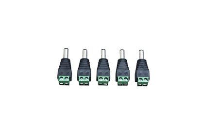 Velleman CD018 DC Plugs 5.5x2.5mm Male to Screw Terminal Qty 5 NOS
