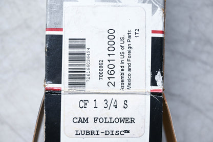 McGill CF 1 3/4, 2160112000 Precision Bearing Cam Follower Lubri-Disc NOS