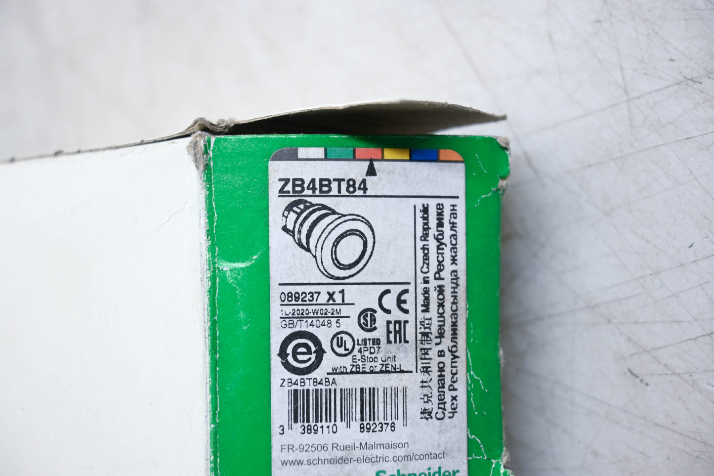 Schneider Electric ZB4BT84 Stop Push Button NOS