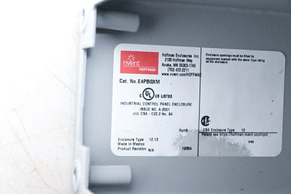 Hoffman E4PBGXM Industrial Control Panel Enclosure NOS