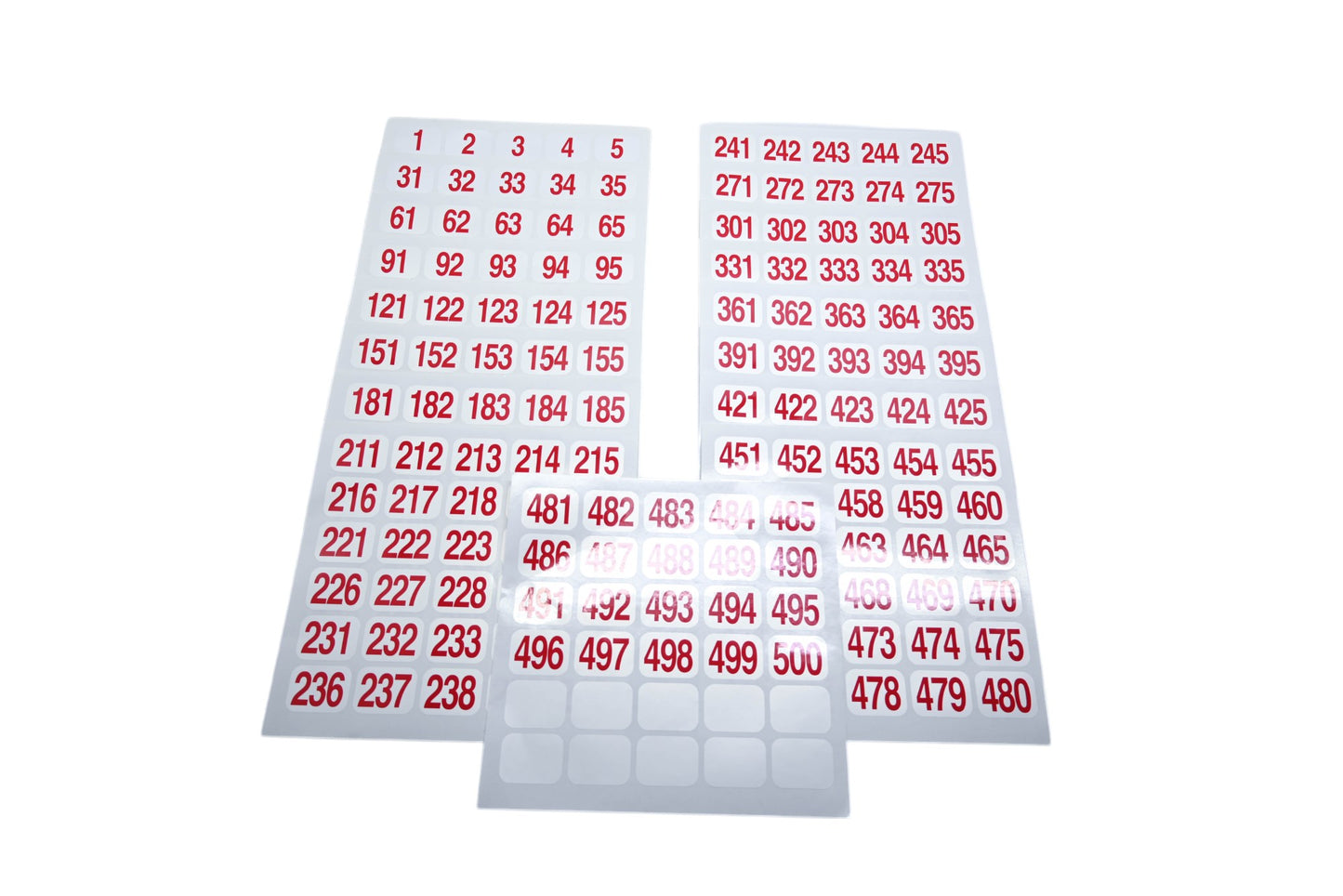 Selectouch 01380152 Number Sticker Set 1-500 NOS