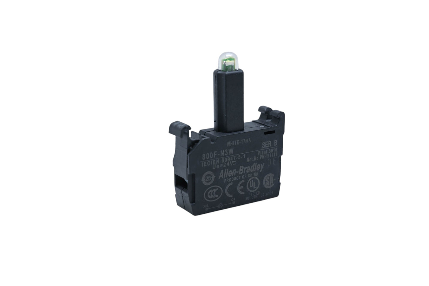 Allen-Bradley 800F-N3W Series B White LED Contact Block