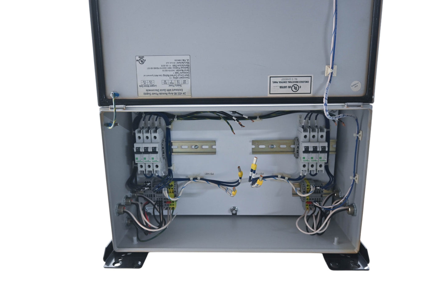 Hilmot 042319-02218, 10801-042319 24 VDC 80 Amp Remote Power Supply Enclosure with Quick Disconnects NOS