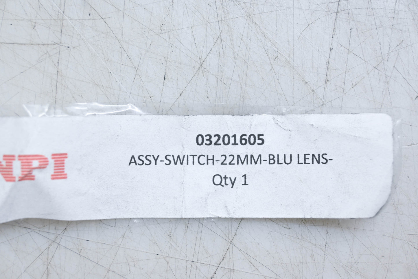 NPI 03201605 22mm Blue Lense Assembly Switch NOS