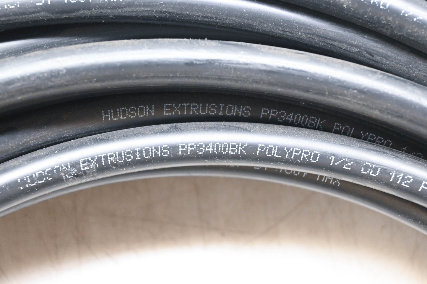 Hudson Extrusions PP3400BK Polypro Plastic Tubing