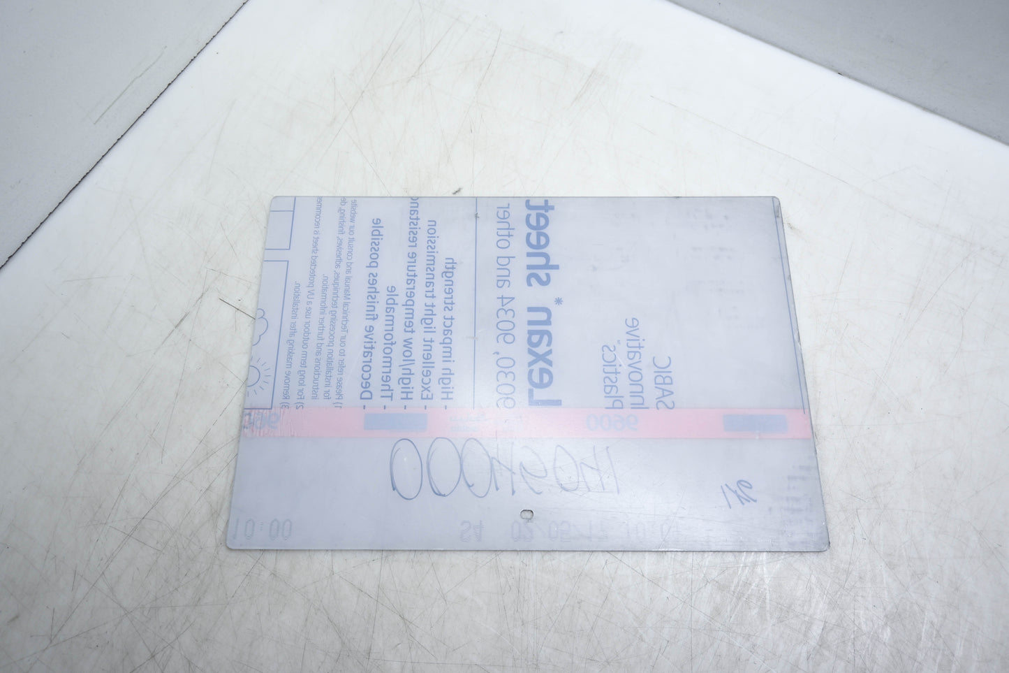Sabic Innovative Plastics 9600 Polycarbonate Sheet 18x12x0.125" NOS