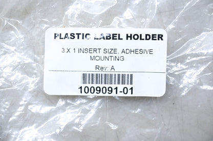 Aftermarket 1009091-01 Clear Plastic Shield Label Holders with Insert Paper Labels Qty 30 NOS