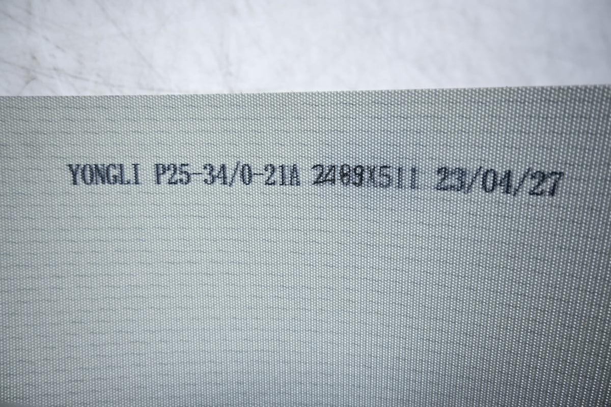 Yongli P25-34/0-21A, 01189867 Smooth Surface Black Conveyor Belt 2489x511mm NOS