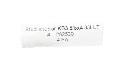 Hilti 282530 Stud Anchors KB3 5/8x4 3/4 LT Qty 12 NOS