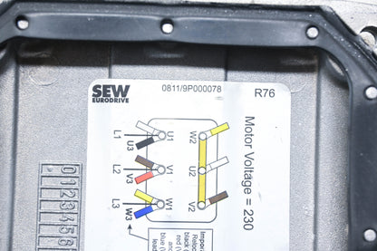 Sew Eurodrive 0811/9P000078, R76 Gray Motor Plate NOS