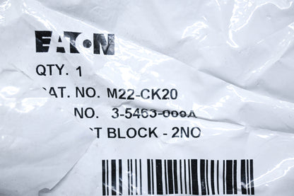 Eaton M22-CK20 Push Button Contact Block NOS
