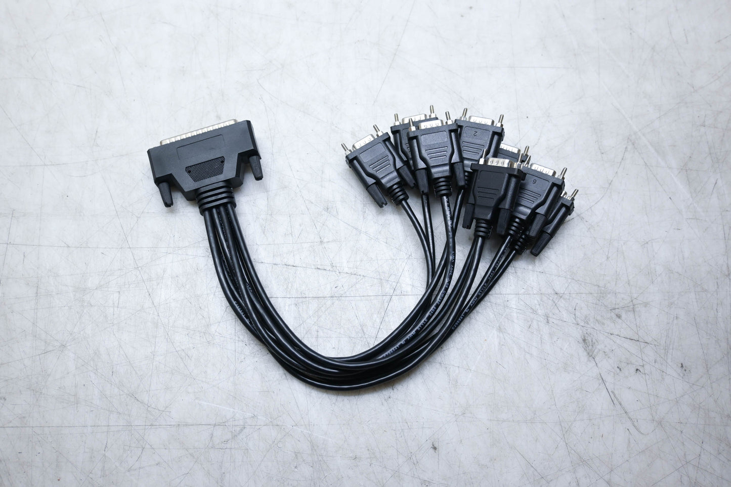 Aftermarket YL004-16 DB62 Male to 8-Port DB9 Male Connection Cable 1ft NOS