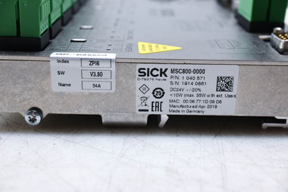 Sick MSC800-0000 Modular System Track Trace Controller, Software Version V3.80 NOS