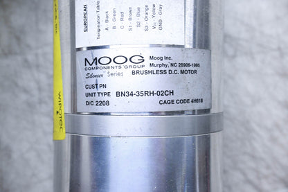 MOOG BN34-35RH-02CH, IMOT3 777-W-G4-NL Brushless D.C. Motor NOS