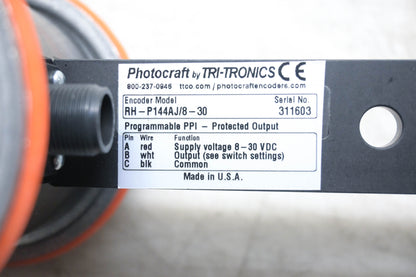 Tri-Tronics RH-P144AJ/8-30 Photocraft Programmable 2 Wheel Encoder NOS