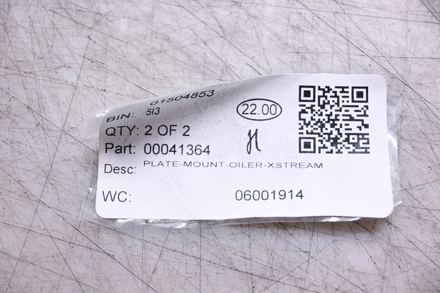NPI 00041364 Oiler Plate Mounts Qty 2 NOS