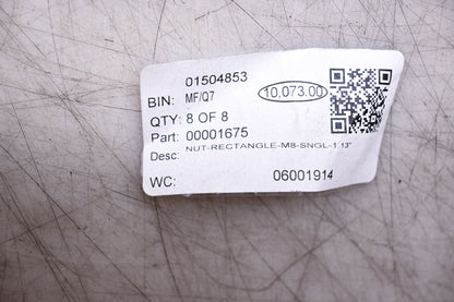 NPI 00001675 M8 Rectangular Nuts Qty 8 NOS