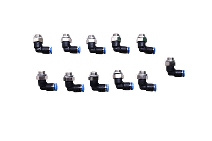 Festo QSL-G1/8-4 Push-In Elbow Fittings Qty 11 NOS