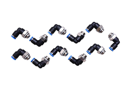 Festo QSL-G1/8-4 Push-In Elbow Fittings Qty 11 NOS