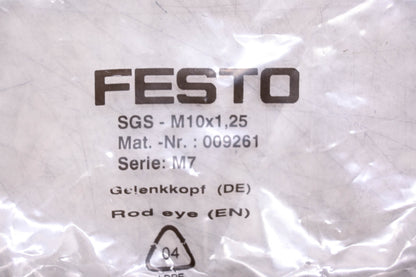 Festo SGS-M10X1,25, 009261 Rod Eye NOS