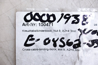 Aftermarket 100471, 4D0V7C Cross Cable Binding Block, A2=4.3mm Qty 44 NOS