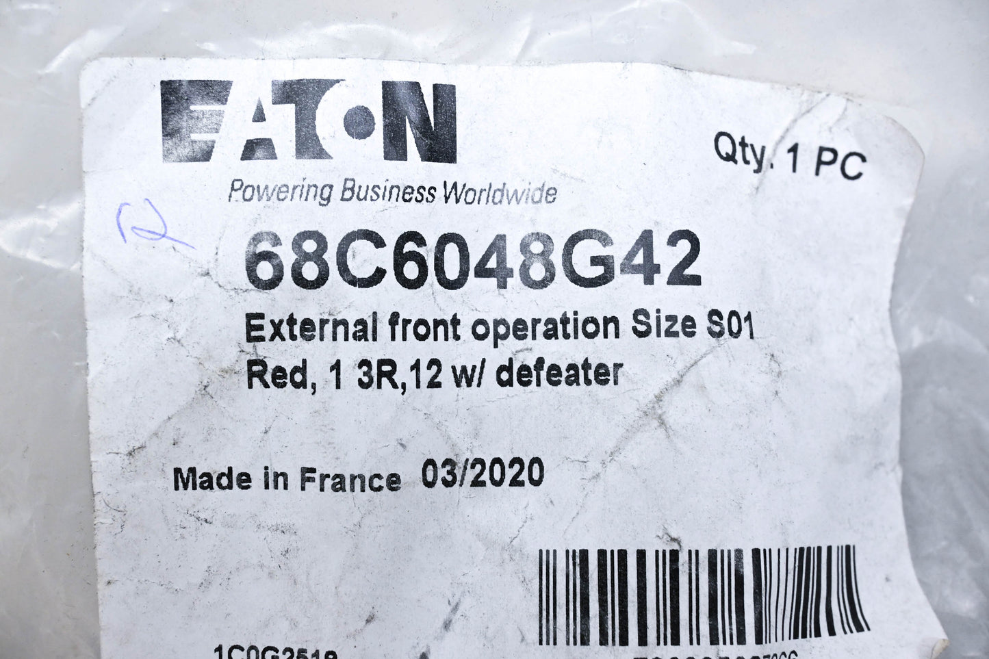 Eaton 68C6048G42 External Front Rotary Handle NOS