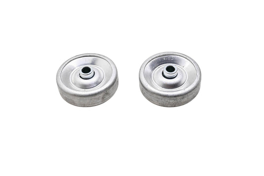 Omni Metalcraft 102143 Zinc-Plated Steel Conveyor Skate Wheels 1-15/16" Diameter Qty 2 NOS