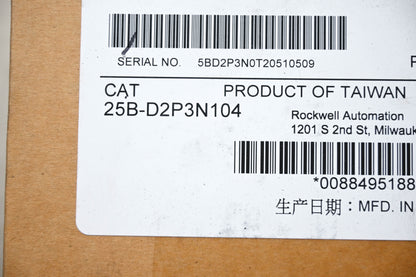 Allen-Bradley 25B-D2P3N104 PowerFlex 525 Frequency Drive NOS