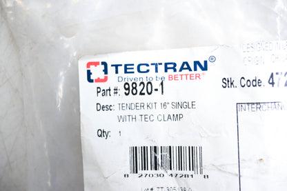 Tectran 9820-1 16" Single Tender Kit NOS