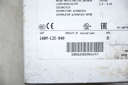 Allen-Bradley 140M-C2E-B40 Motor Protection Circuit Breaker NOS