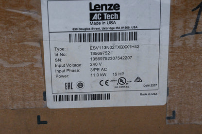 Lenze ESV113N02TXBXX1H42 SMVector Frequency Inverter NOS