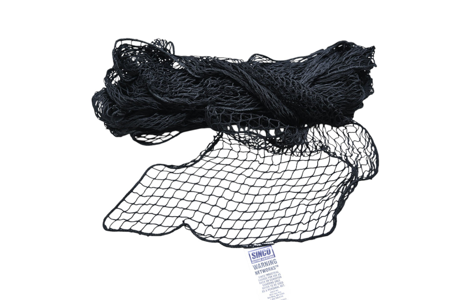 Sinco 5AU87 Conveyor Net 3'x50' Black Nylon Safety Netting Fall Prevention NOS
