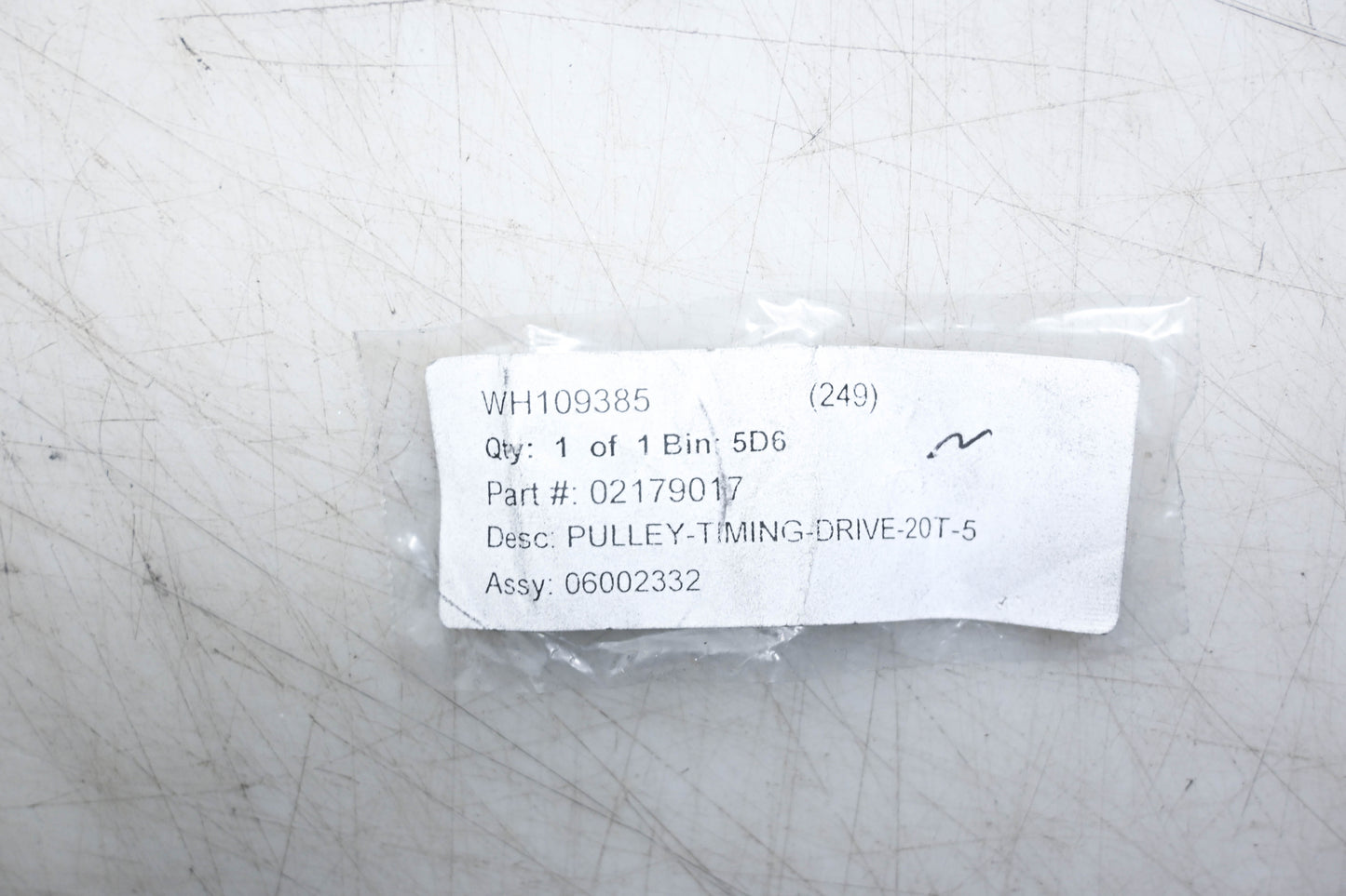 Aftermarket WH109385, 02179017 Timing Belt Drive Pulley 20T 5mm NOS